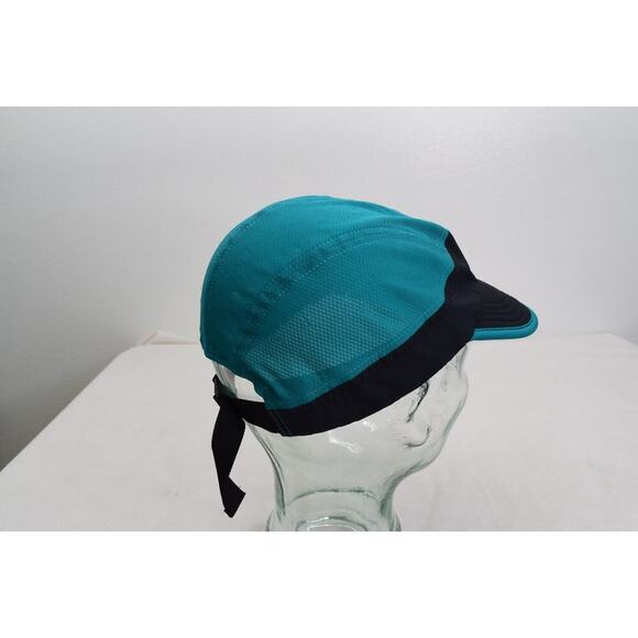 Nike Tailwind 5 Panel Hat Cap Teal Black Mesh Dri Fit Running Cycling Short Bill - Picture 3 of 4